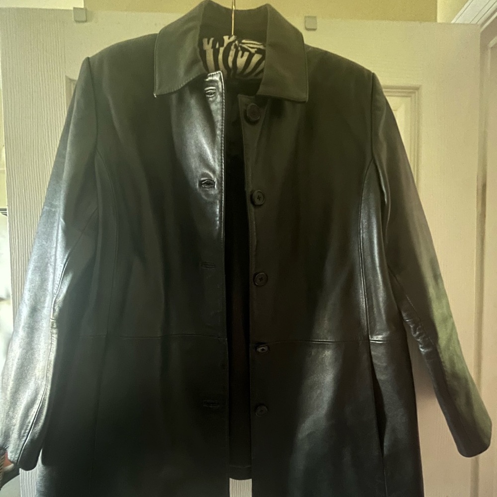 Style & Co Leather Coat